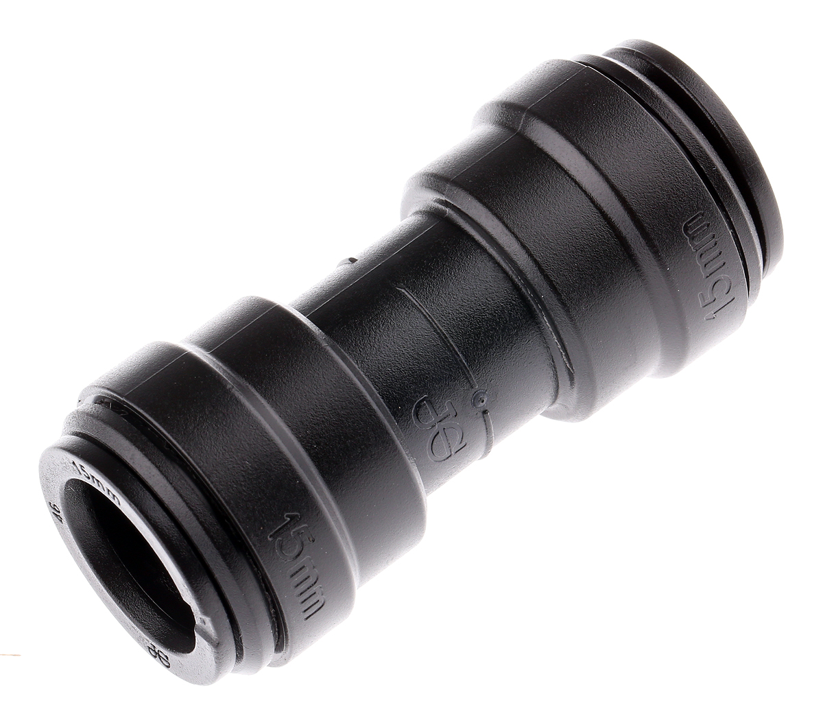 JG Speedfit Plastic Pipe Fitting, Straight Push Fit Coupler, 15mm