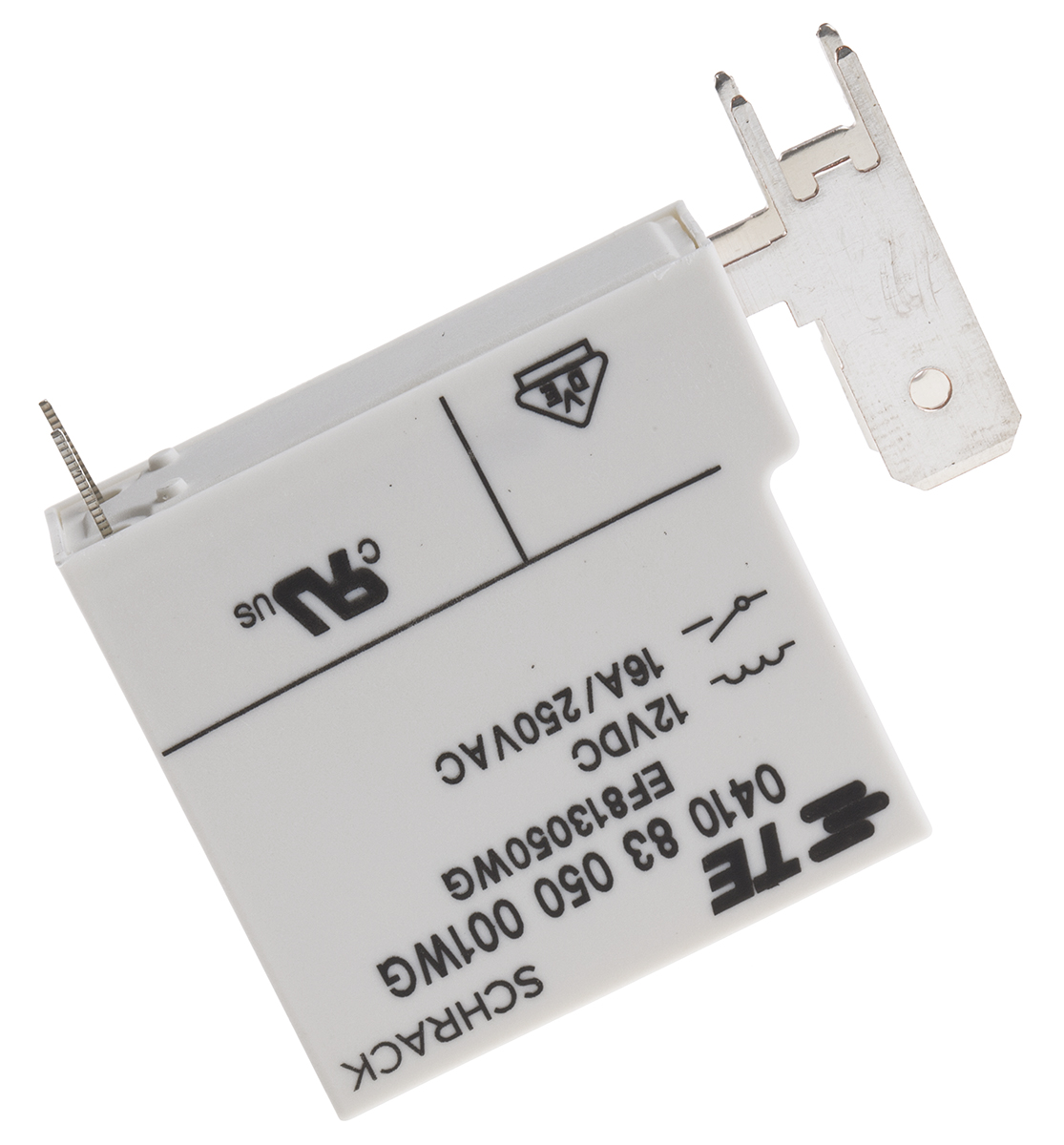 TE Connectivity PCB Mount Power Relay, 12V dc Coil, 16A Switching Current, SPST