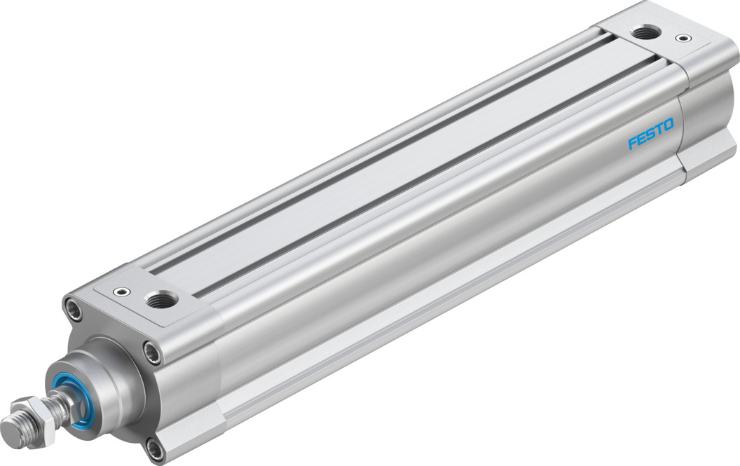Festo Pneumatic Piston Rod Cylinder - 2125495 63 mm Bore, 300 mm DSBC Series, Double Acting Acting