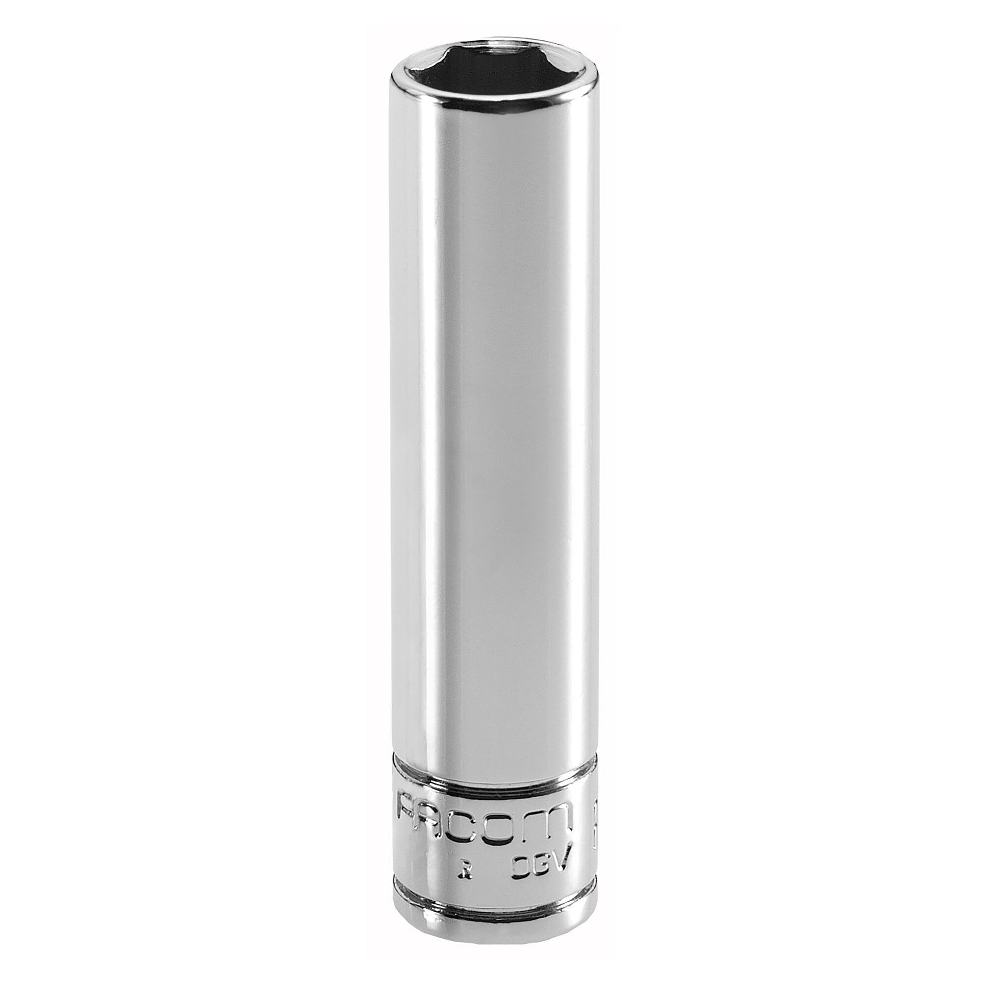 Facom 1/4 in Drive 12mm Long Socket, 6 point, 50.5 mm Overall Length