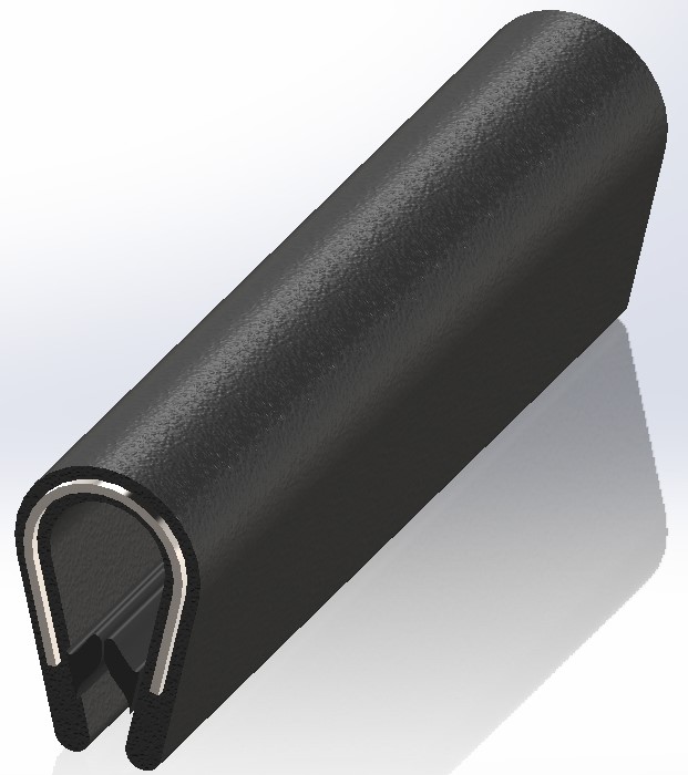 RS PRO Black PVC Edge Protection, 20m