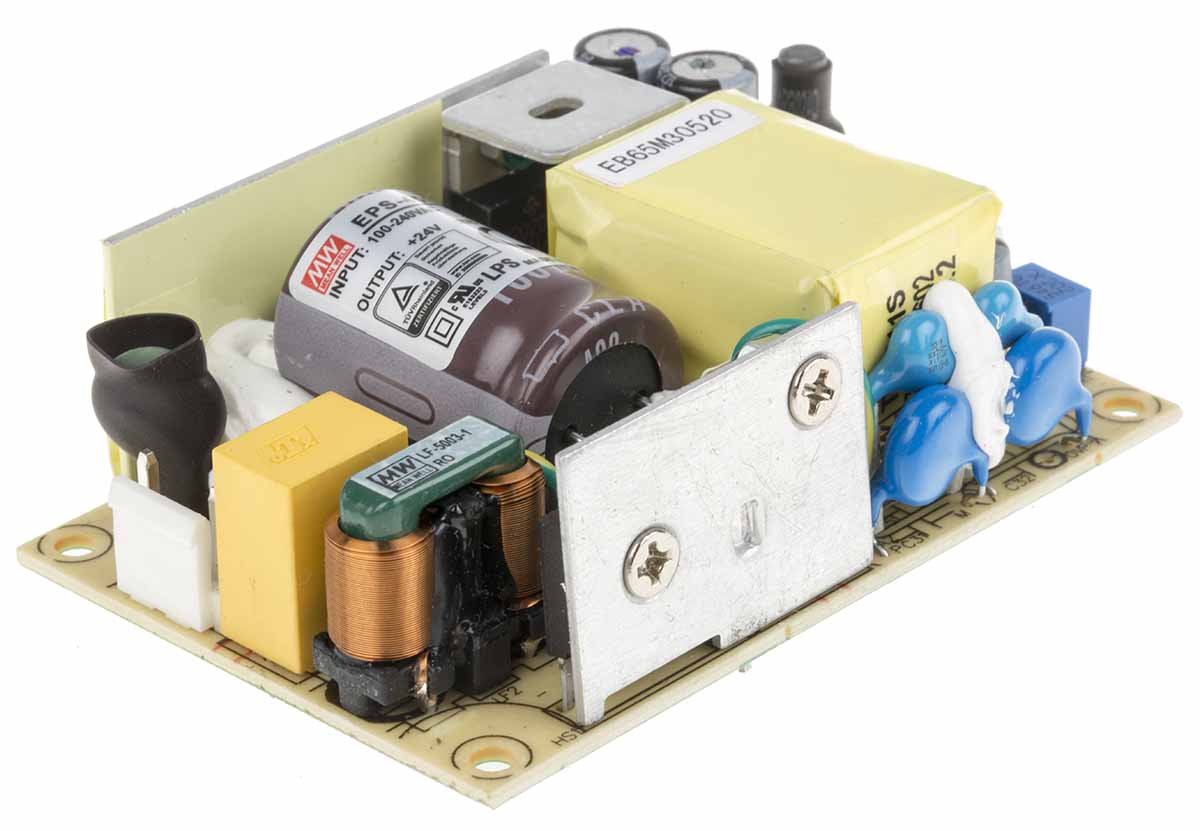 MEAN WELL Switching Power Supply, EPS-45S-24, 24V dc, 1.9A, 45.6W, 1 Output, 127 → 370 V dc, 90 → 264 V