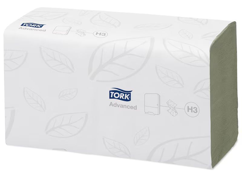 Tork Easy Handling™ Folded, Interleaved Green Paper Towel, 115 x 250mm, 2-Ply, 250 Sheets