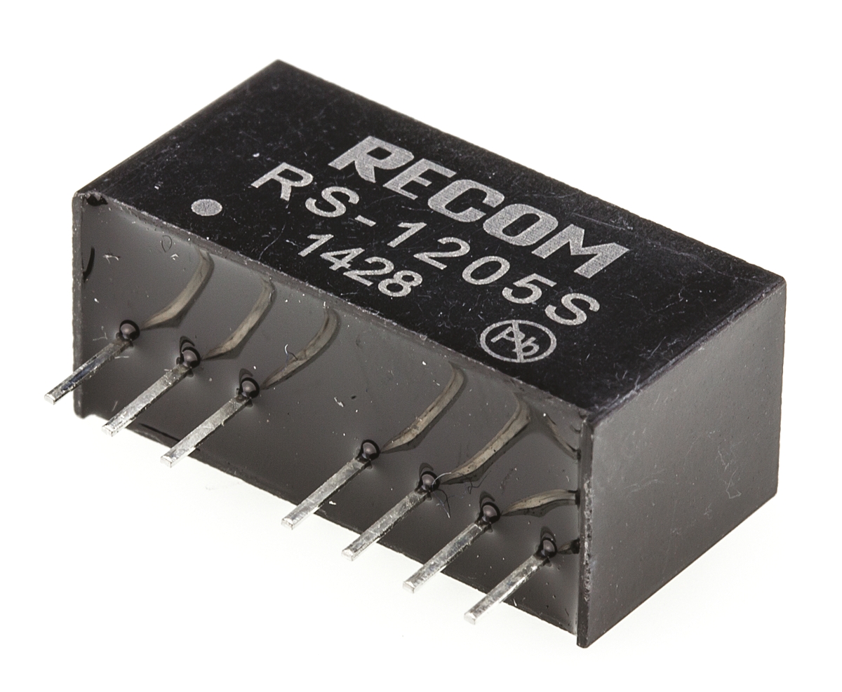 Recom RS DC-DC Converter, 5V dc/ 400mA Output, 9 → 18 V dc Input, 2W, Through Hole, +85°C Max Temp -40°C Min Temp