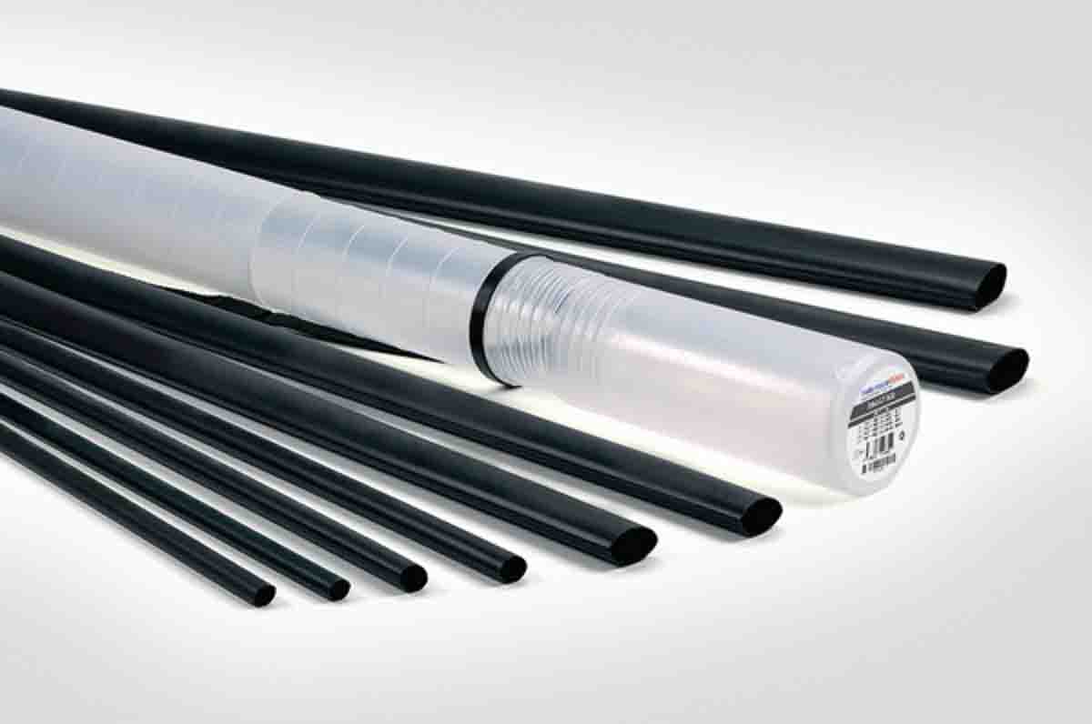 HellermannTyton Adhesive Lined Halogen Free Heat Shrink Tubing, Black 12 → 40mm Sleeve Dia. x 1m Length 4:1 Ratio