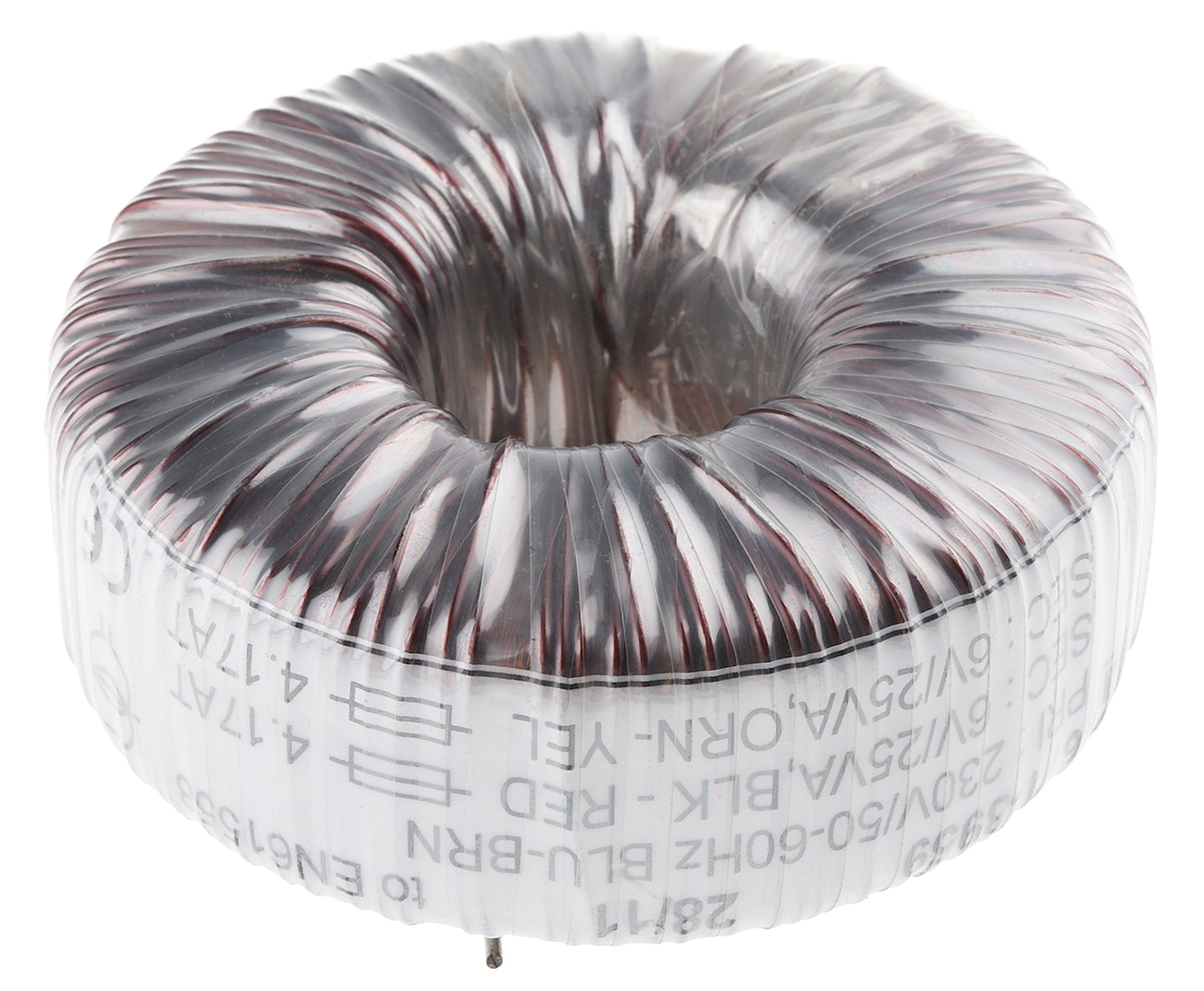 RS PRO 230V ac, 2 x 6V ac Toroidal Transformer, 50VA 2 Output