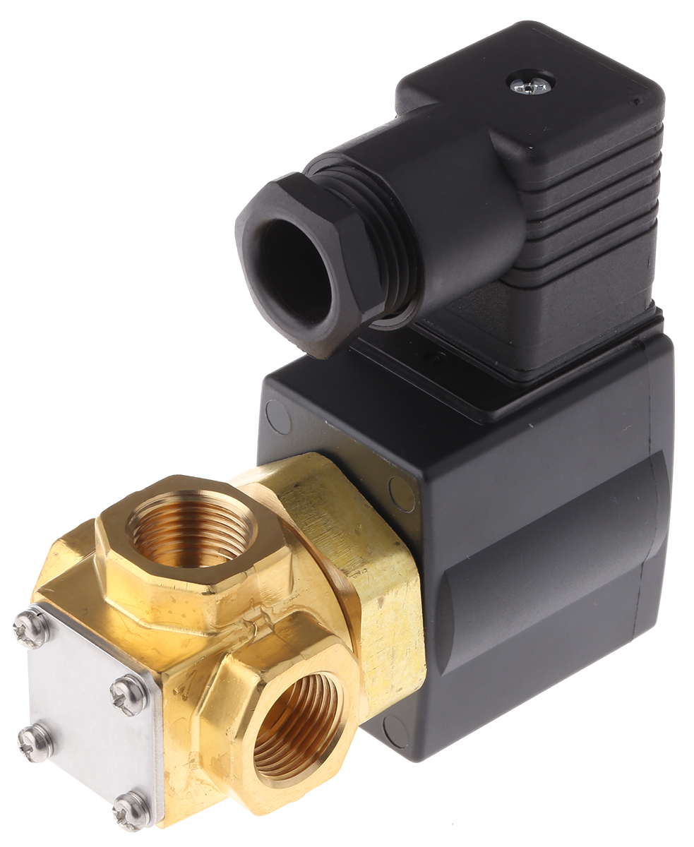SMC Solenoid Valve VX3334A-03F-5D1, 3 Port, Common, 24 V dc 1/4 in G