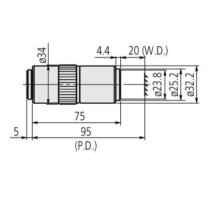 Mitutoyo Long Working Distance Lens, For Microscope