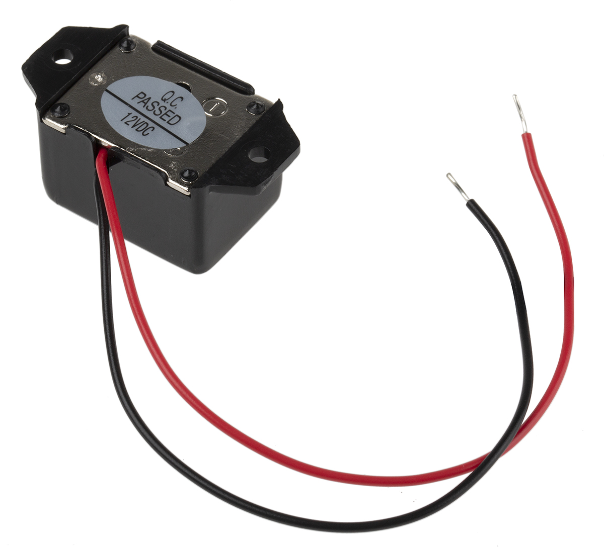RS PRO 75dB Flange Mount Continuous Internal Magnetic Buzzer Component, 33.5 x 17 x 15.5mm, 9V dc Min, 15V dc Max