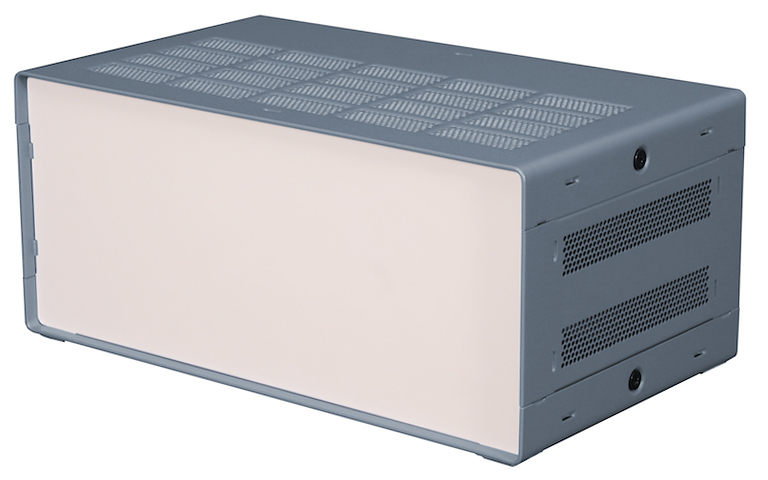 RS PRO Grey Extruded Aluminium Enclosure, IP30, Grey Lid, 178 x 305 x 131mm