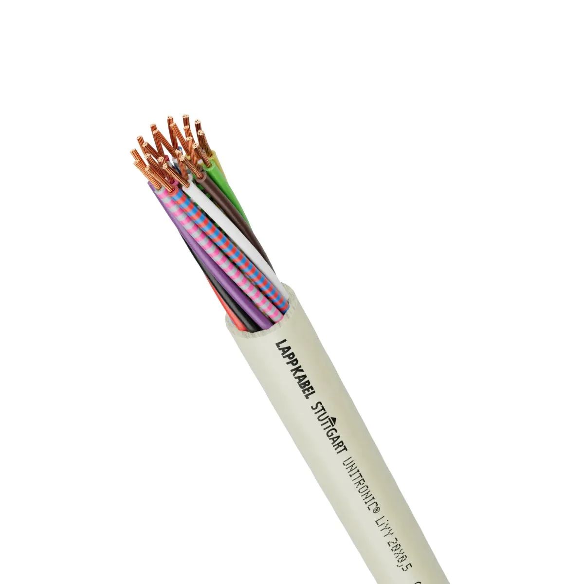 Lapp UNITRONIC LiYY Control Cable, 12 Cores, 0.75 mm² CSA 18 AWG, Unscreened, 50 m, Grey Polyvinyl Chloride Sheath