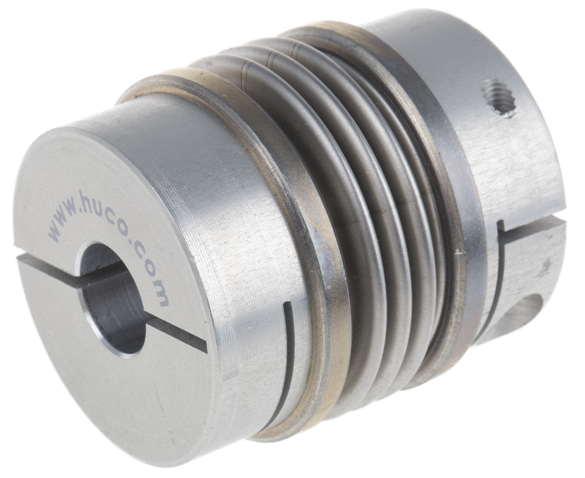 Huco Bellows Coupling, 34mm Outside Diameter, 10mm Bore, 40mm Length Coupler