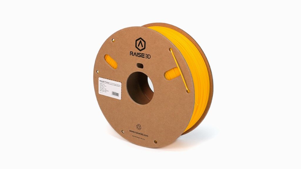 Raise3D 1.75mm Yellow PLA 3D Printer Filament, 1kg