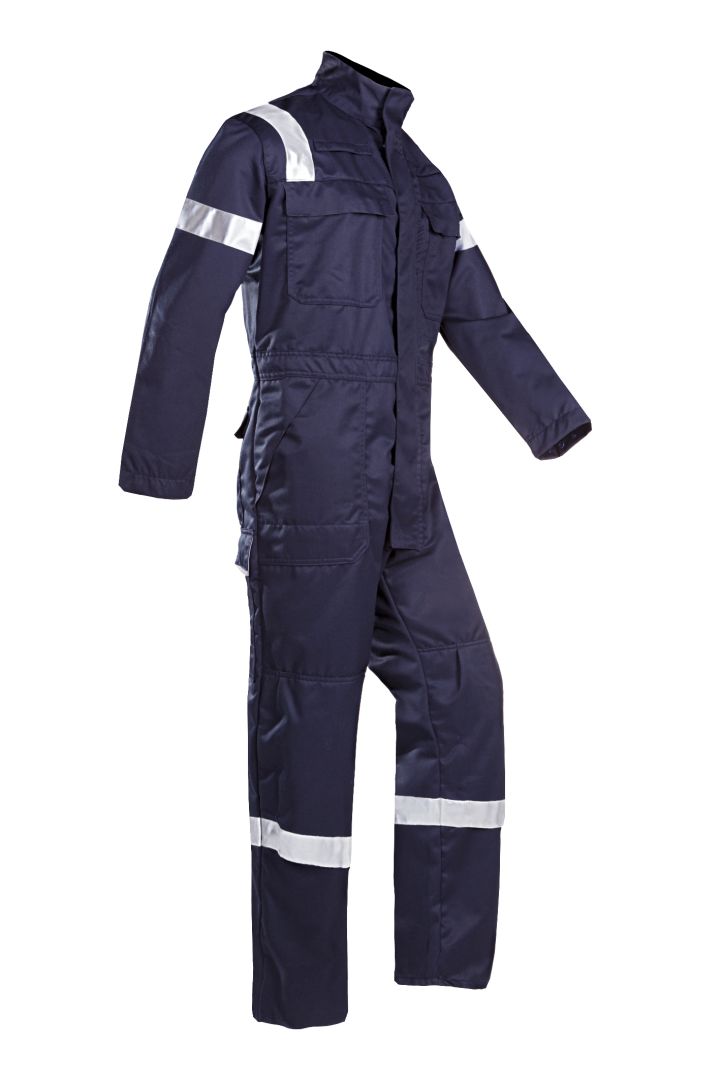 Sioen Uk Navy Reusable Hi Vis Overalls, 42T