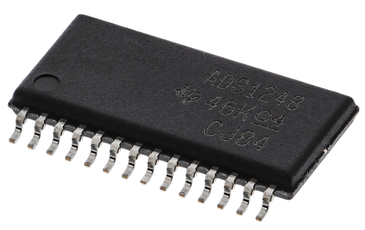Texas Instruments, Octal 24-bit- ADC 2ksps, 28-Pin TSSOP