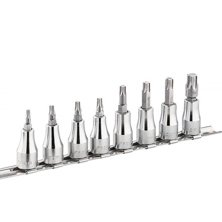 Facom 8-Piece Metric 1/2 in Bit Socket Set, Torx