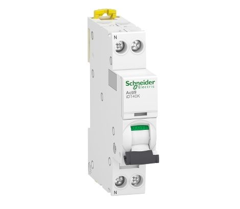 Schneider Electric Acti 9 Acti9 iDT40K MCB, 1+N, 25A Curve C, 230V AC