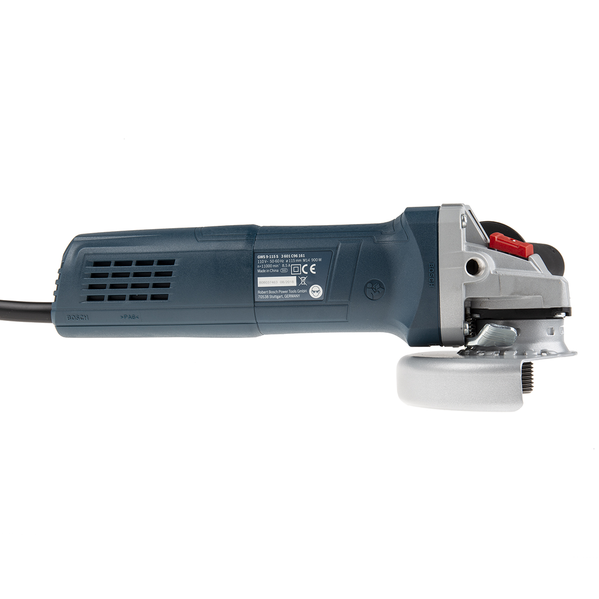 Bosch GWS 9-115 S 115mm Corded Angle Grinder, BS 4343 Plug