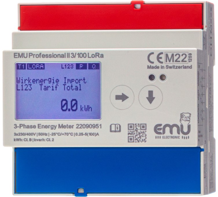EMU Electronic AG 3 Phase LCD Display Digital Power MeterPower