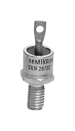 Semikron Danfoss 1200 V 25 A Diode High Voltage 2-Pin DO-203AA SKR 26/12