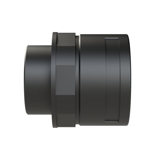 Straight, Conduit Fitting, 48mm Nominal Size, M50, Polyamide 6, Black