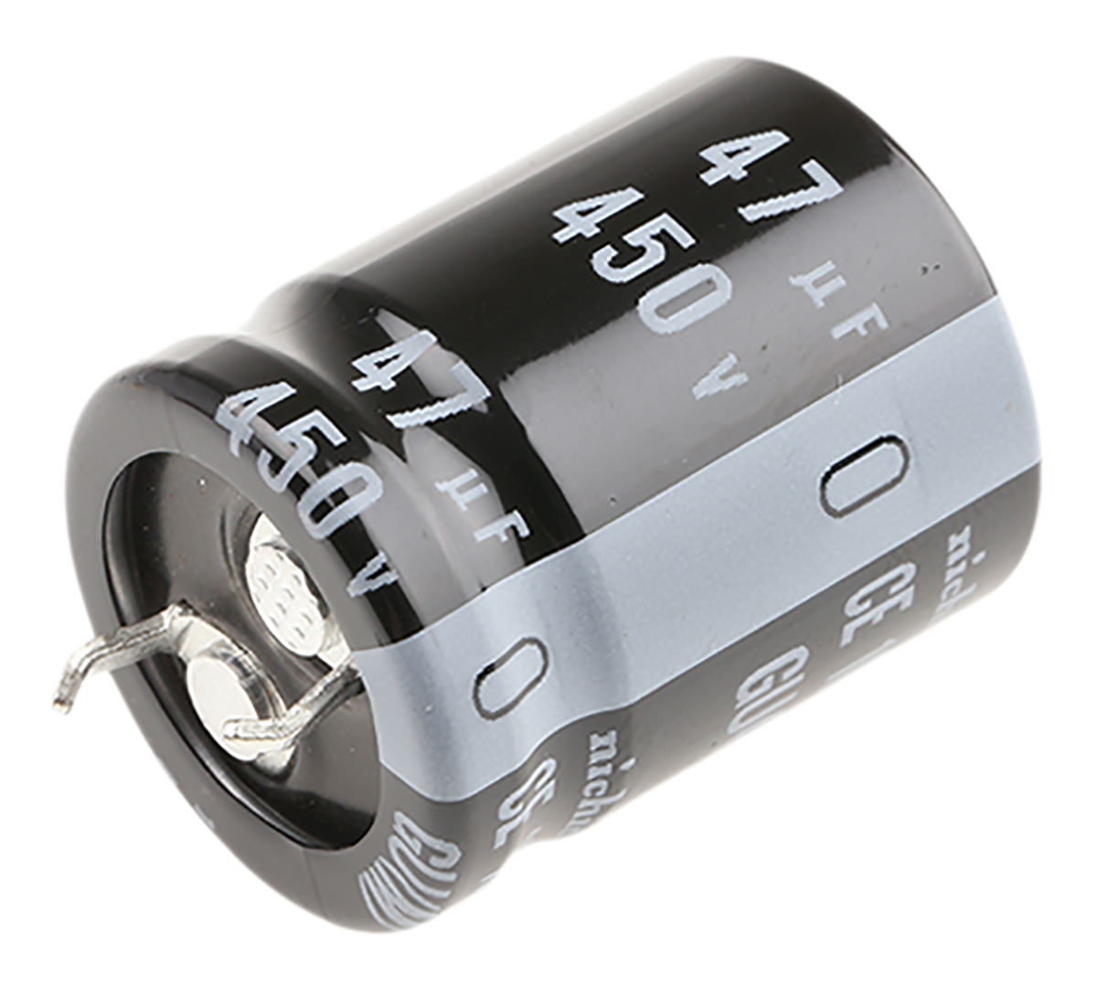 Nichicon 47μF Aluminium Electrolytic Capacitor 450V dc, Snap-In - LGU2W470MELY