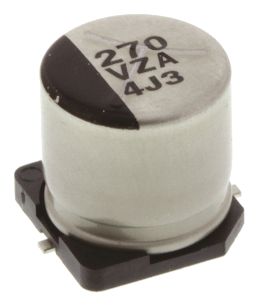 Panasonic 270μF Surface Mount Polymer Capacitor, 35V dc