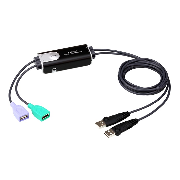 Aten 5 Port Dual Monitor USB USB KVM Switch, 3.5 mm Jack
