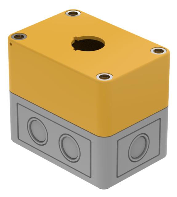 EAO Grey Plastic 4 Enclosure - 1 Hole 22.3mm Diameter