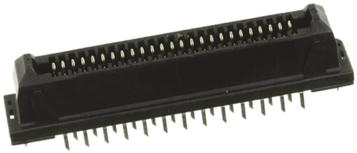 JAE Straight Through Hole Mount PCB Socket, 50-Contact, 2-Row, 1.25mm Pitch, Solder Termination