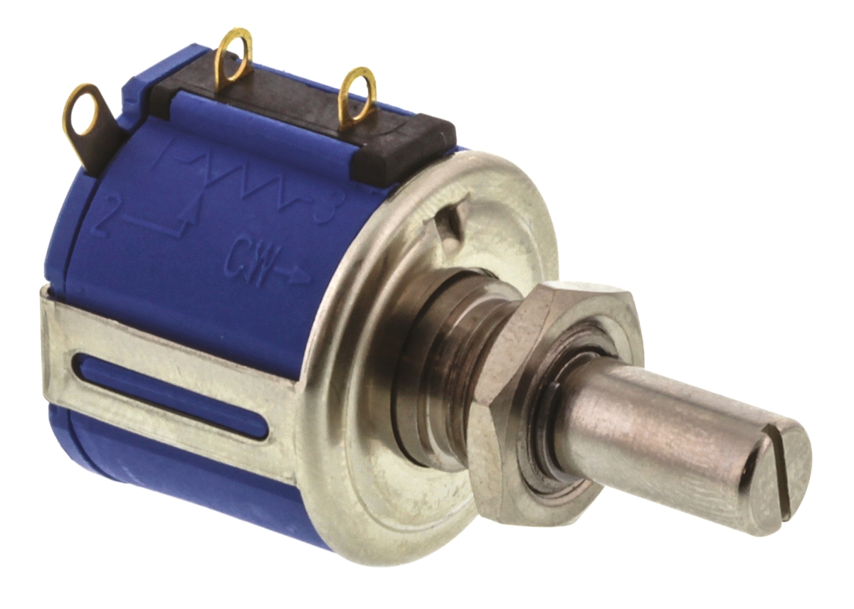 Bourns 3540 2kΩ Rotary Potentiometer 10-Turns 1-Gang Panel Mount, 3540S-1-202L