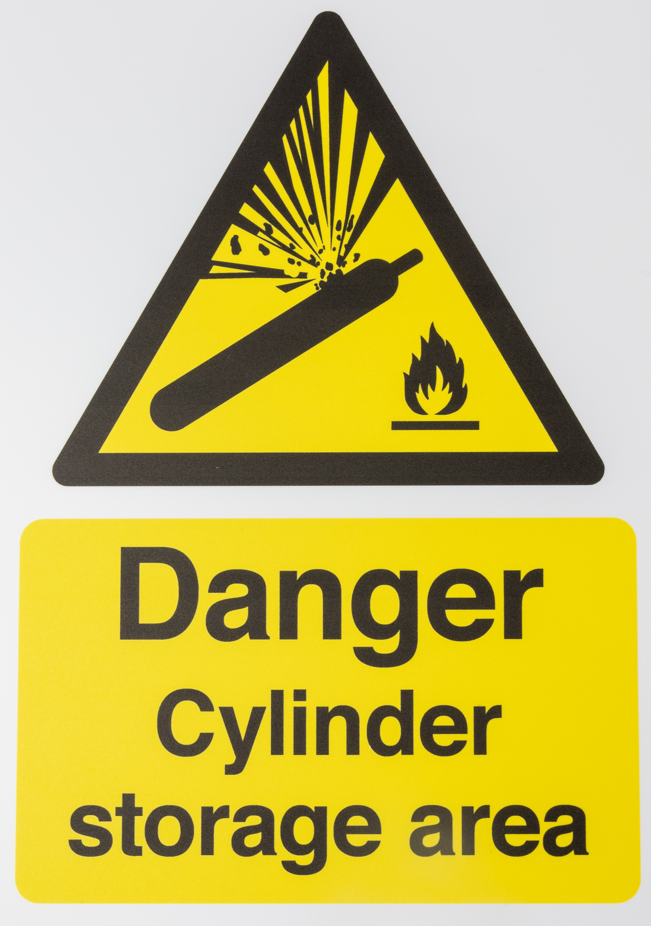 RS PRO Self-Adhesive General Hazard Hazard Warning Sign (English)