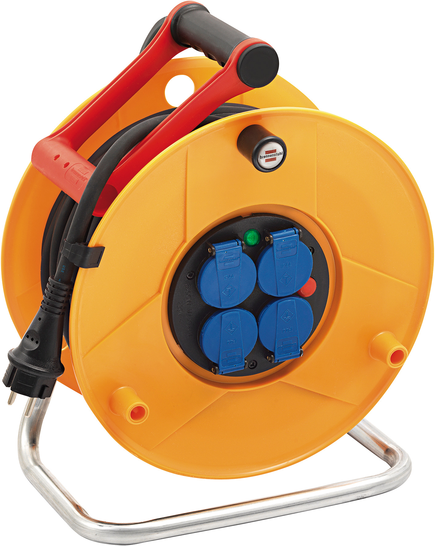 brennenstuhl 25m 4 Socket Type E - French Extension Reel, 230 V, IP44