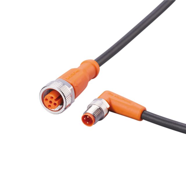 ifm electronic Male 3 way M8 to Female 5 way M12 Communication Cable, 1 m