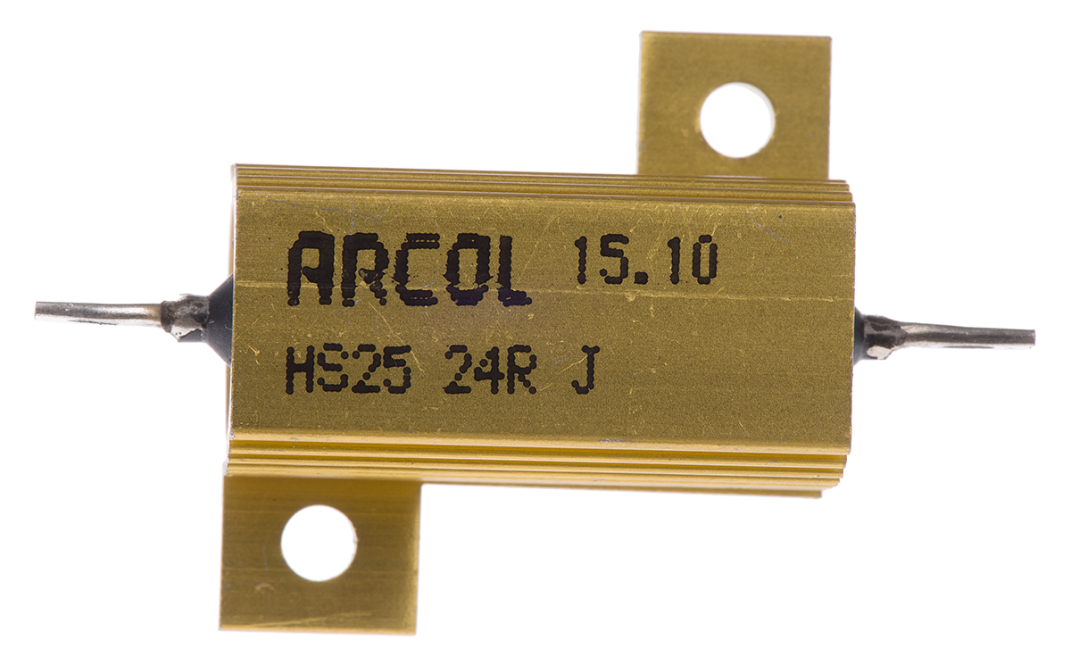Arcol, 24Ω 25W Wire Wound Chassis Mount Resistor HS25 24R J ±5%