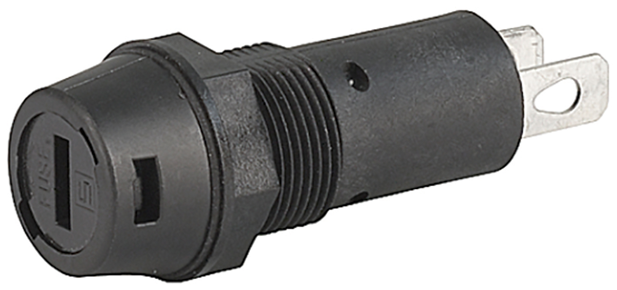 Schurter 10A Panel Mount Fuse Holder for 5 x 20mm Fuse, 1P, 400V ac