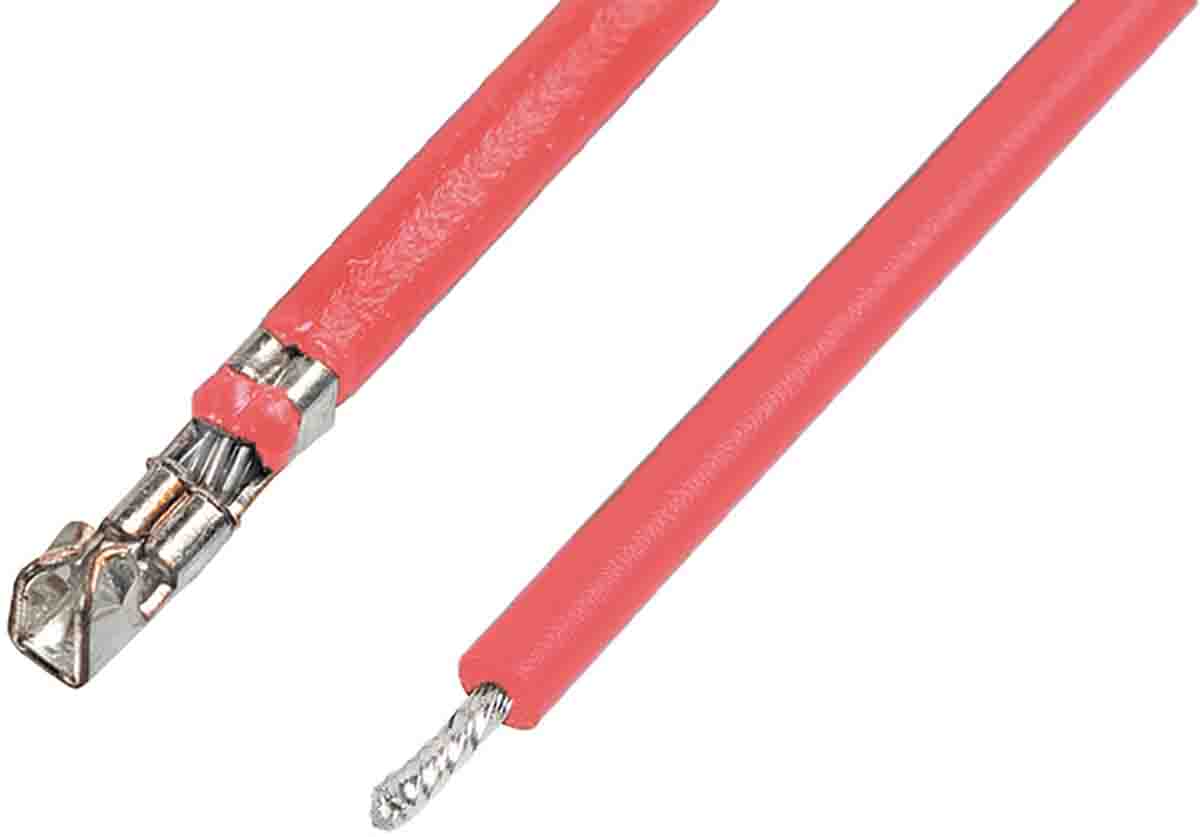 Molex Female PicoBlade to Unterminated Crimped Wire, 75mm, 26AWG, Red