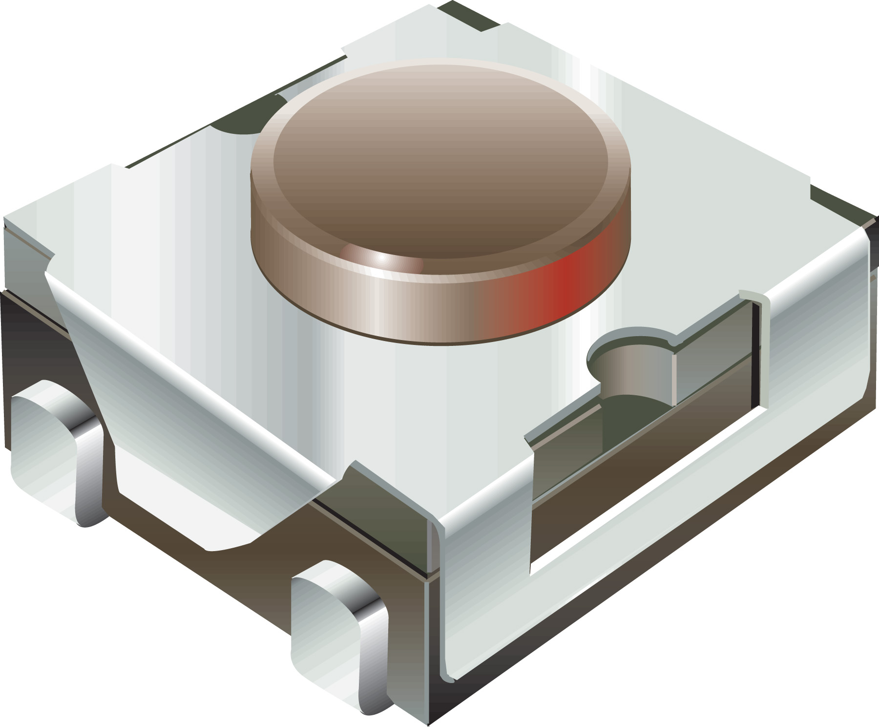 Bourns White Push Button Tactile Switch, SPST 100 mA 4.8mm Surface Mount