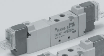 SMC 5/2 Pneumatic Solenoid Valve - Solenoid/Pilot Metric M5 SYJ5000 Series 24V dc