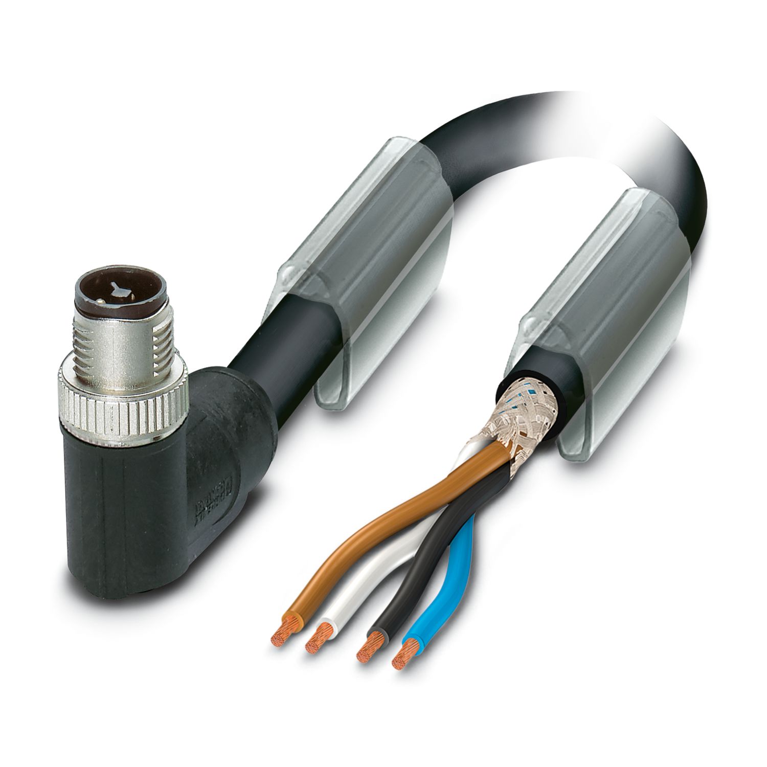 Phoenix Contact Male 4 way M12 to 4 way Free End Sensor Actuator Cable, 3 m