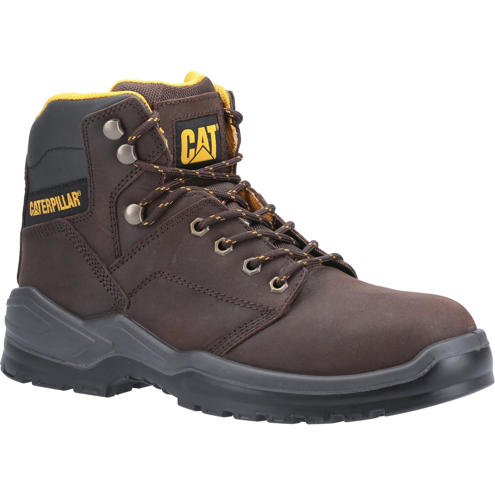 Caterpillar STRIVER Brown Steel Toe Capped Unisex Safety Boots, UK 6, EU 40