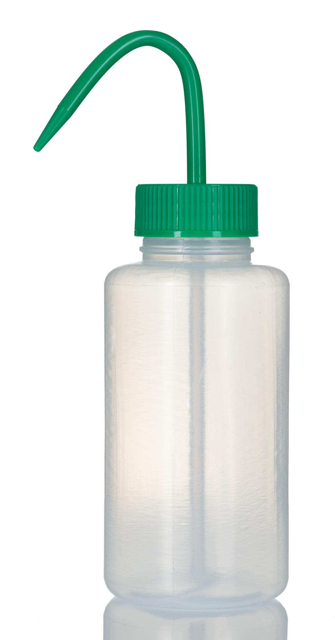 RS PRO 500ml LDPE Wide Neck Wash Bottle