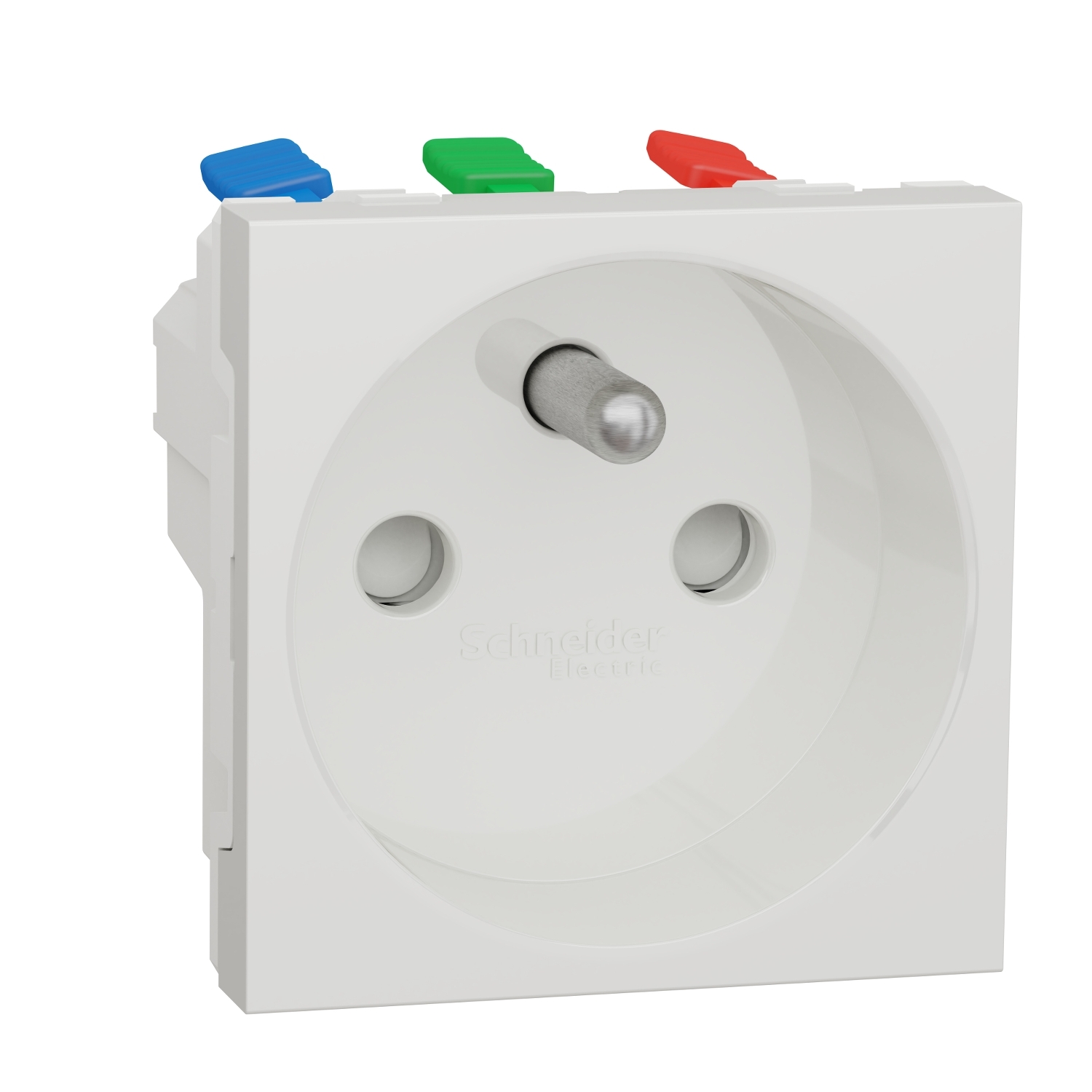 Schneider Electric White 1 Gang Power Socket, 2 Poles, 16A, French 2P, Indoor Use