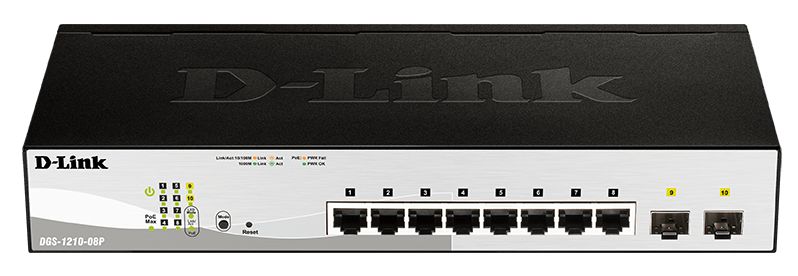D-Link 10-Port Gigabit Smart Managed PoE Switch, Smart 10 Port Smart Switch With PoE EU