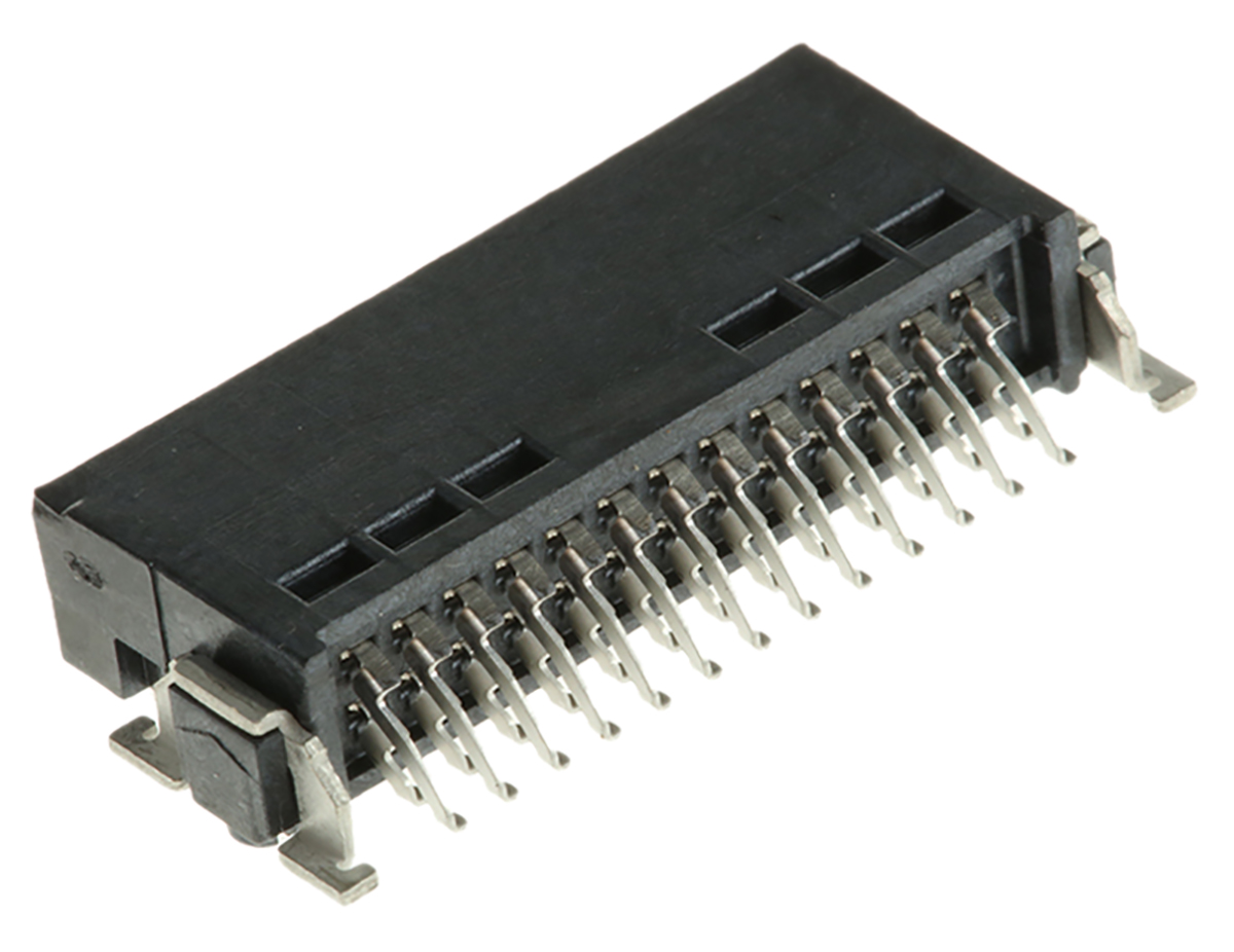 ERNI SMC Series Right Angle Surface PCB Header, 26 Contact(s), 1.27 mm Pitch, 2 Row, Shrouded