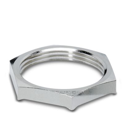 Phoenix Contact Silver Halogen Free Nickel Plated Brass Cable Gland Locknut, M32 x 1.5mm Thread
