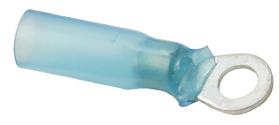 TE Connectivity, DuraSeal Insulated Ring Terminal, M4 Stud Size, 1.5mm² to 2.5mm² Wire Size, Blue