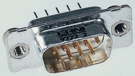 Provertha TMC 15 Way Through Hole D-sub Connector Plug, 2.84mm Pitch, with 4-40 UNC Inserts