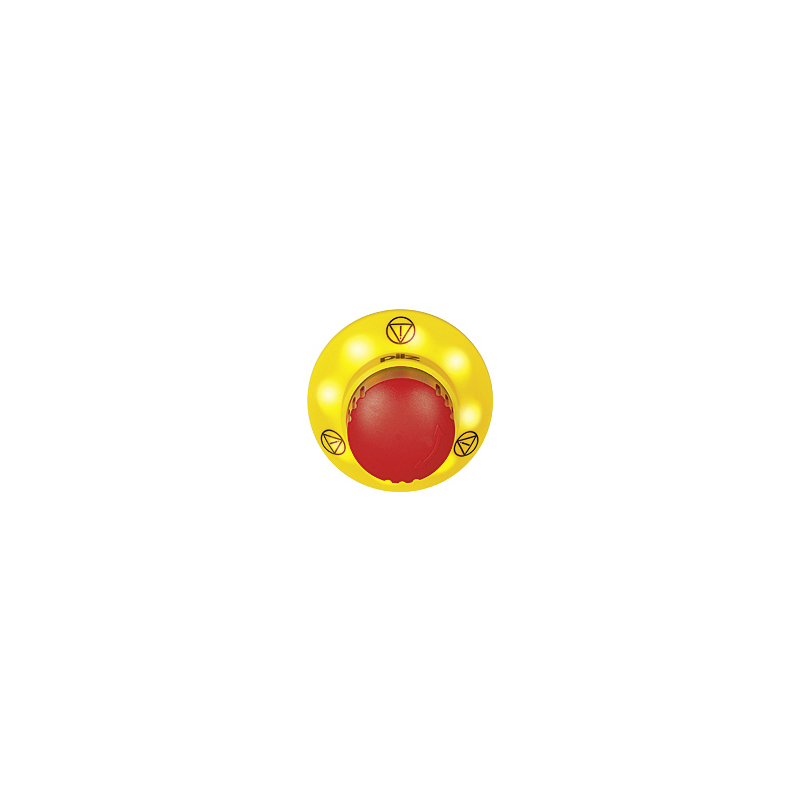 Pilz 400133 Series Illuminated Emergency Stop Push Button, Screw Mount, 22.3mm Cutout, IP65