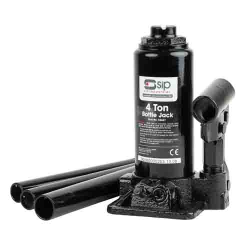 SIP Bottle Jack, 4t Maximum Load, 183mm - 354mm Maximum Range